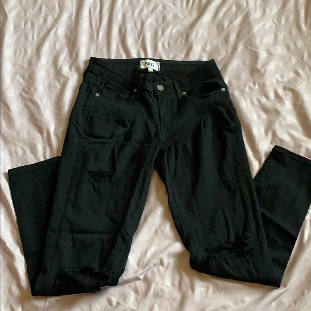 Paige Jeans Distressed Size 26 in Black